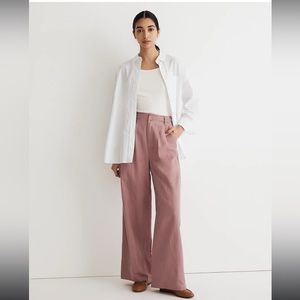 Madewell petite Harlow wide-leg pants in Woodrose